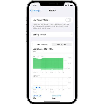 افزایش عمر باتری گوشی: ۲۵ ترفند طلایی برای کاربران اندروید و آیفون 4 check iphone battery consumption pattern Copy Copy